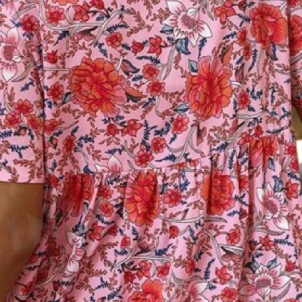 SHEIN VCAY Casual  Colorful Tie Strap Babydoll Dress For Holiday And Vacation - Picture 7 of 7